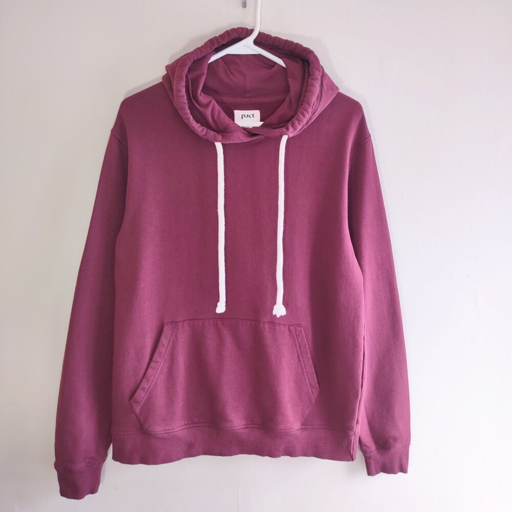 PACT Organic Cotton Hoodie Sweatshirt Pullover Activewear Athleisure Medium